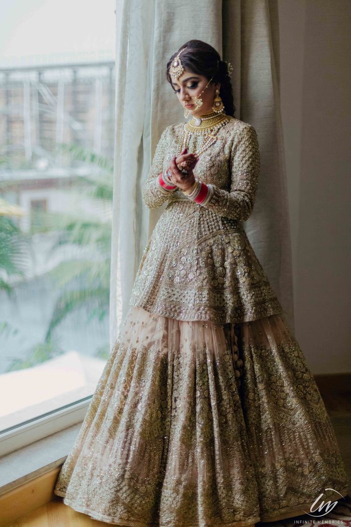 peplum indian wedding dress