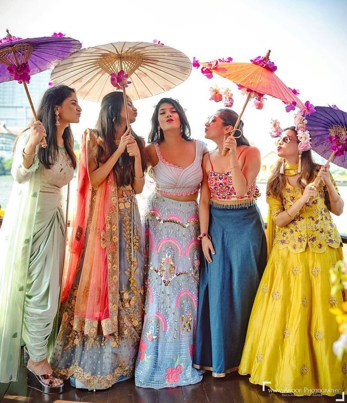 Bridesmaids In Mismatched Outfits Tend To Add Vibrancy To Your Wedding  Photos! Check 'em Out!! | WedMeGood