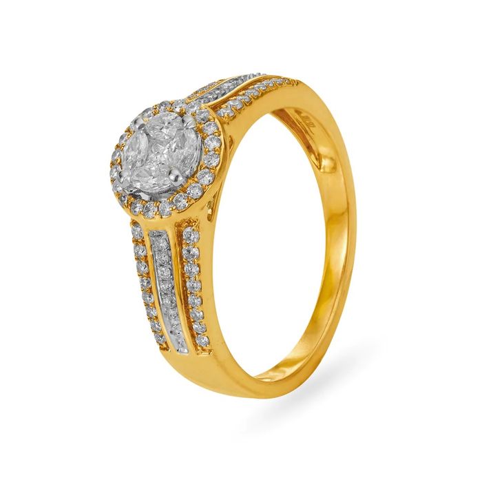 Buy Diamond Ring in India | Chungath Jewellery Online- Rs. 42,350.00