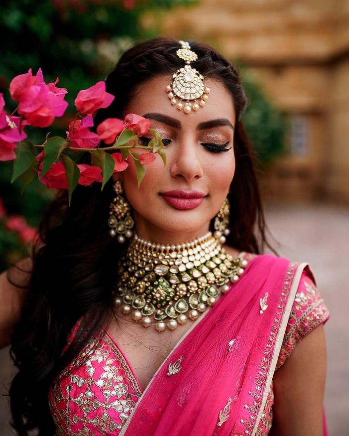 The Traditional Bride Kundan And Gold Pearls Necklace Set – Curio Cottage