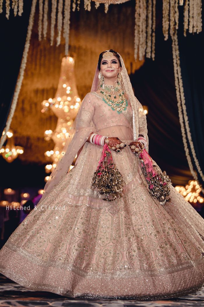 25 Different Shades Of Pink We Spotted In Bridal Lehengas! | Wedmegood