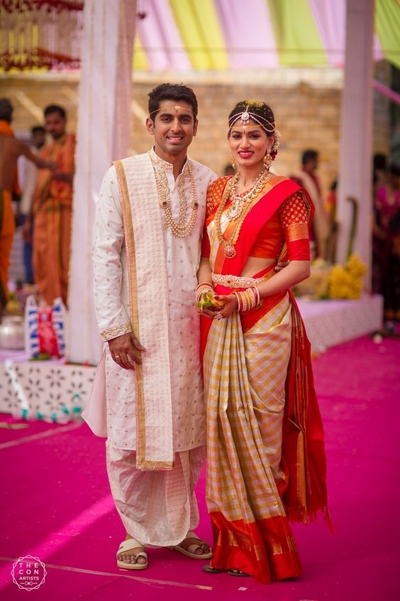 telugu bride groom dresses