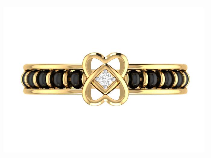 Buy 18Kt Diamond Fancy Black Beads Women Ring 148VU4323 Online from Vaibhav  Jewellers
