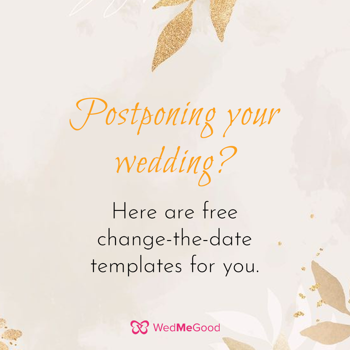 Coronavirus Wedding Cancellation Templates | WedMeGood
