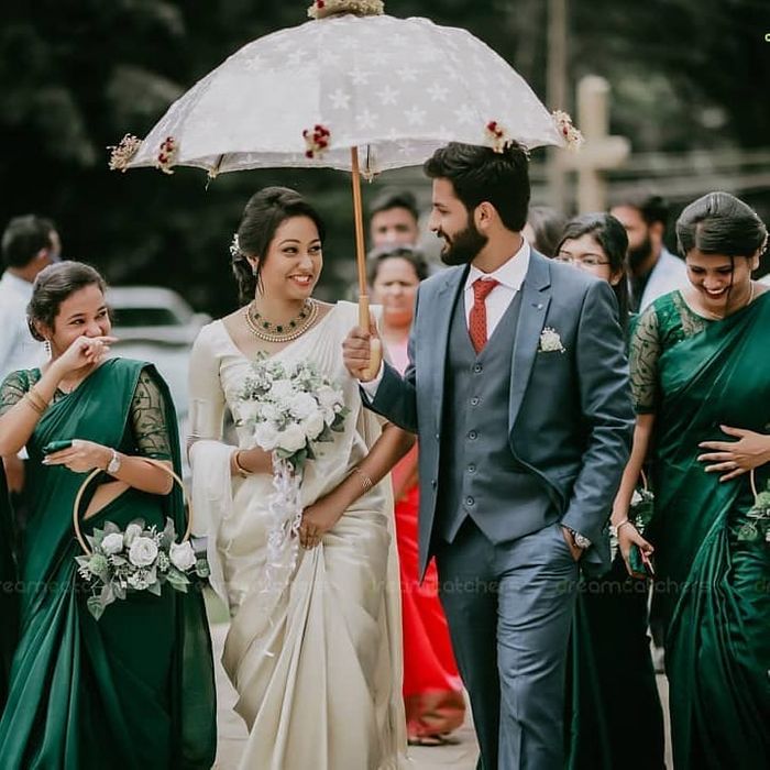 Bridal Saree | Christian bridal saree, Bridal dress design, Bridal sarees  south indian