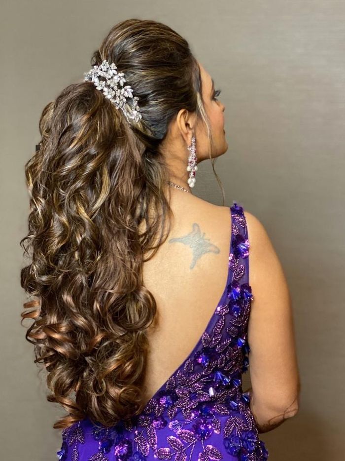 high ponytail for wedding