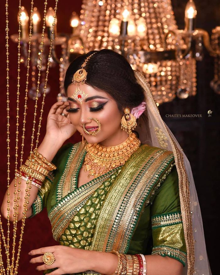 Traditional Bengali bride look for Bengali brides | Bengali bride, Bridal  looks, Sikh bride