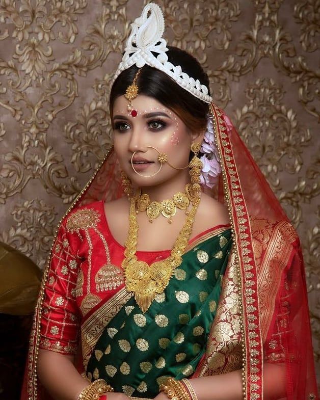 Bridalwork#Bengalibride#indian bride#bridalmakeup#makeupartistshibabrata#makeuplover#l…  | Indian bride makeup, Indian bride poses, Indian wedding couple photography