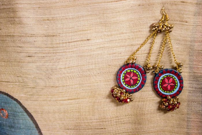 Terracotta big clearance jhumkas