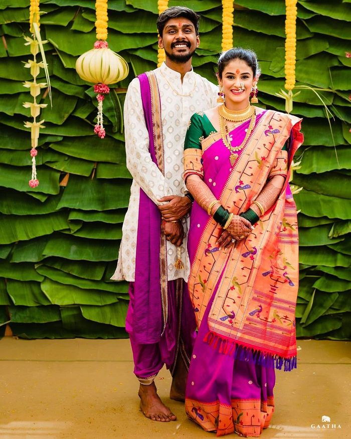 Shop Red Pure Paithani Silk Handloom Saree Online For Wedding – Sunasa