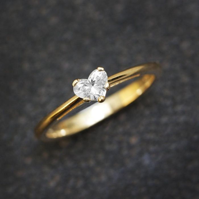 Diamond Heart Promise Ring 1/6 ct tw Round-cut 10K White Gold | Kay