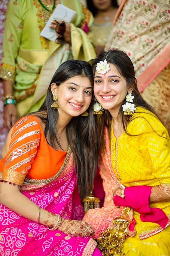 Haldi look shop for bride sister