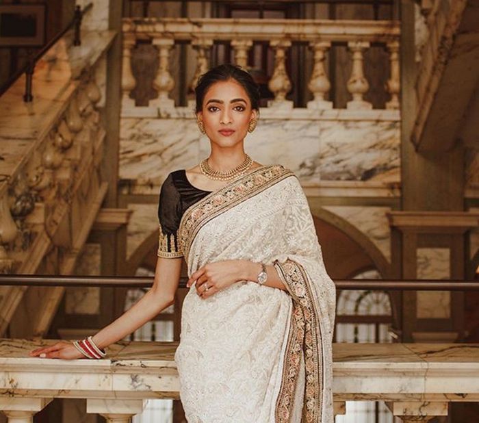 Traditional Sari Bollywood Indian Wedding Wear Chiffon Chikankari Saree  Blouse