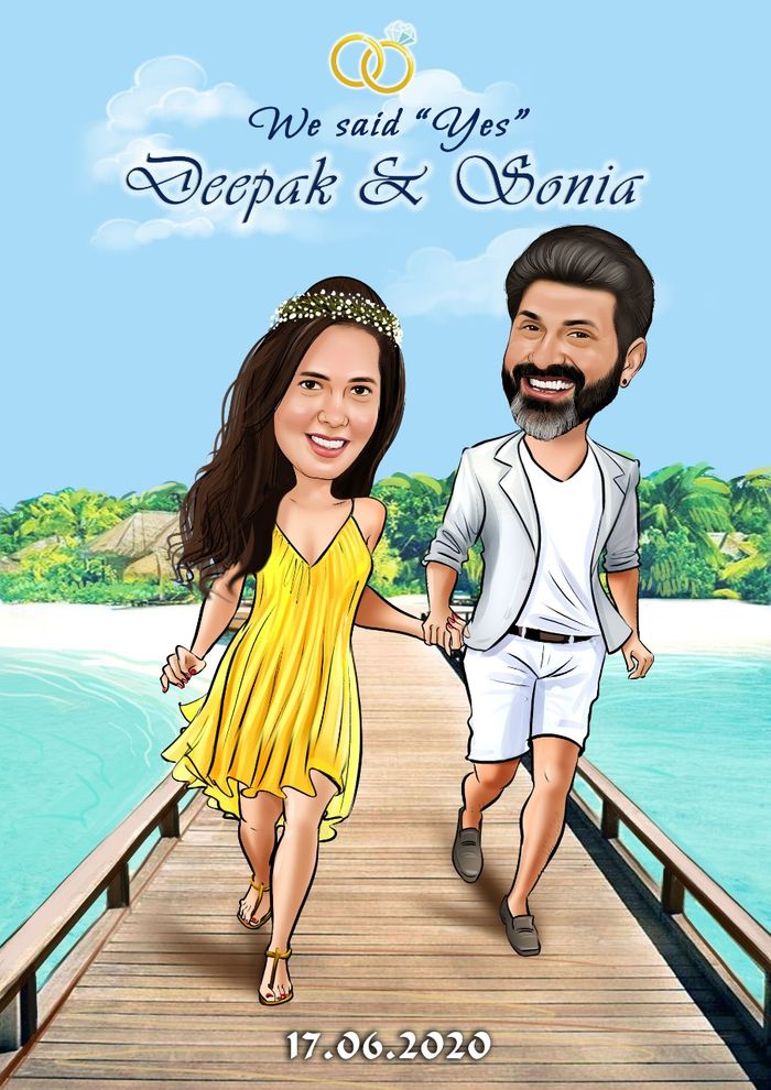 This Artist Converts Your Wedding Photos Into Caricatures For A Quirky  Souvenir | WedMeGood