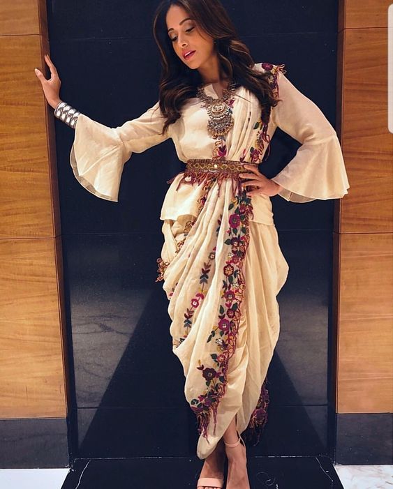 dhoti style saree for wedding