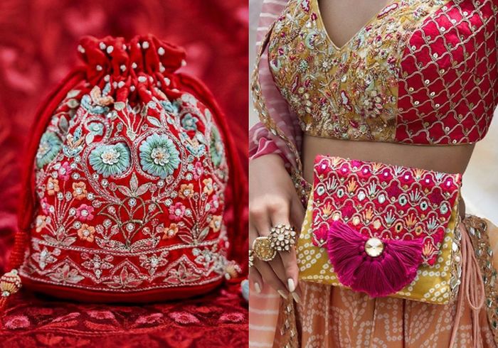 Indian Purse I Batwa I Potli Bag I Made in India Green Color Women Hand Bags.  | eBay
