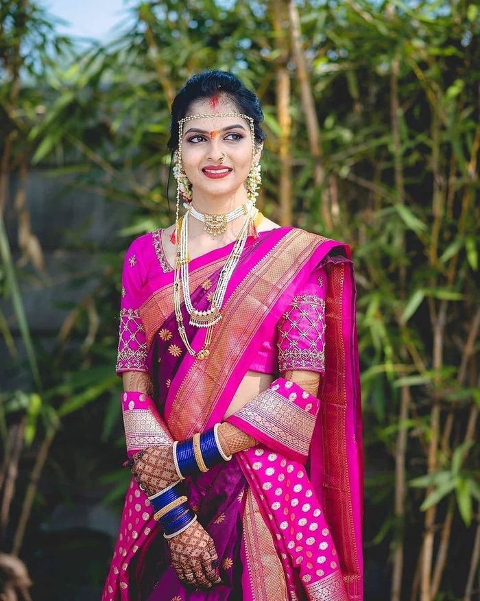 Marathi traditional clearance look in saree