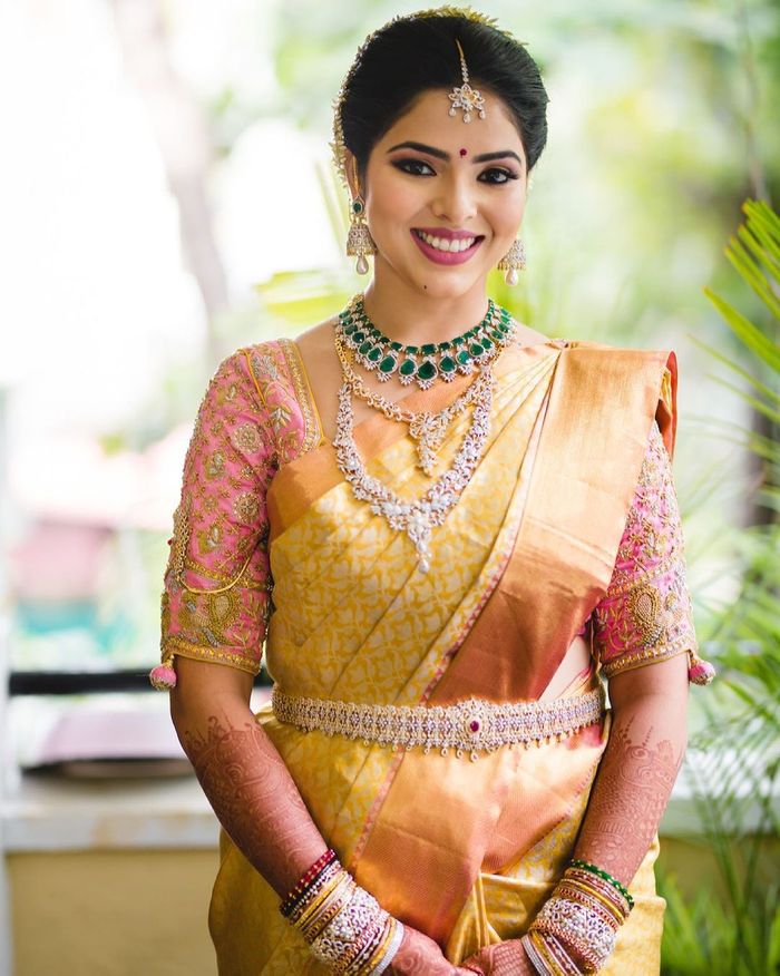 Sreemukhi looking beautiful in traditional halfsaree by Feathers Boutique!  | Fashionworldhub