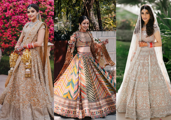 Arya Designs New Bridal Wear Thread Work Lehenga Choli Collection Catalog