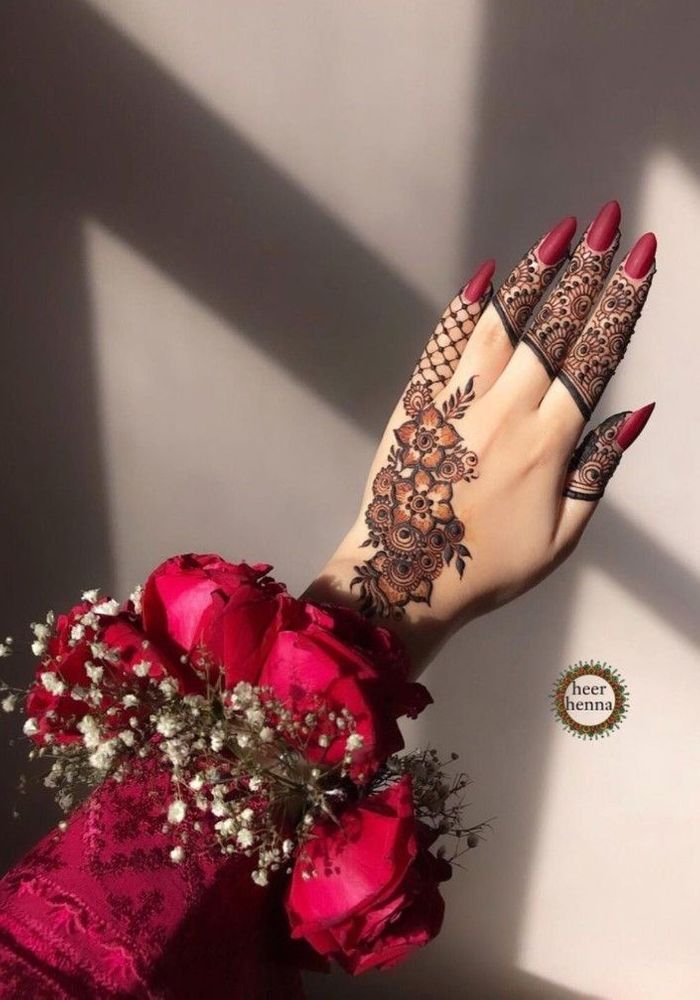 Fancy Mehendi Design from the Top 15 Henna Designs & Styles