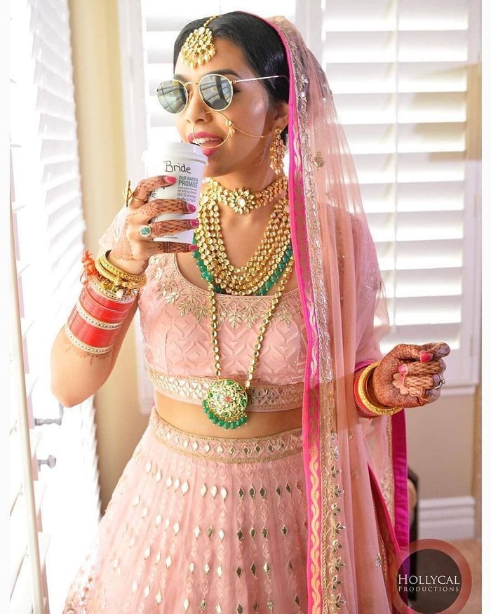 FROM HOT MESS, TO WEDDING DRESS.” These gorgeous portraits of stunning Indian  bride will leave you awestruck 😍 Bride: @styleupwi