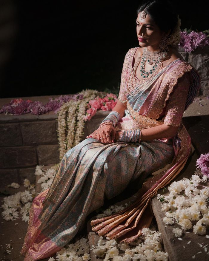 Pink silk wedding saree with zari weaving - G3-WSA54064 | G3fashion.com