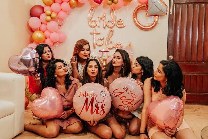 FRIENDS BACHELORETTE Party for Indian Bride-To-Be's | Bride bachelorette,  Bachelorette party outfit, Bridesmaid photoshoot