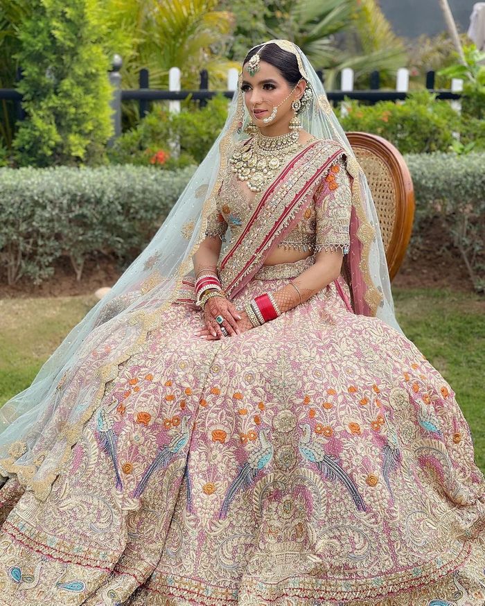 Kora and Pink Color Wedding Lehenga – Panache Haute Couture