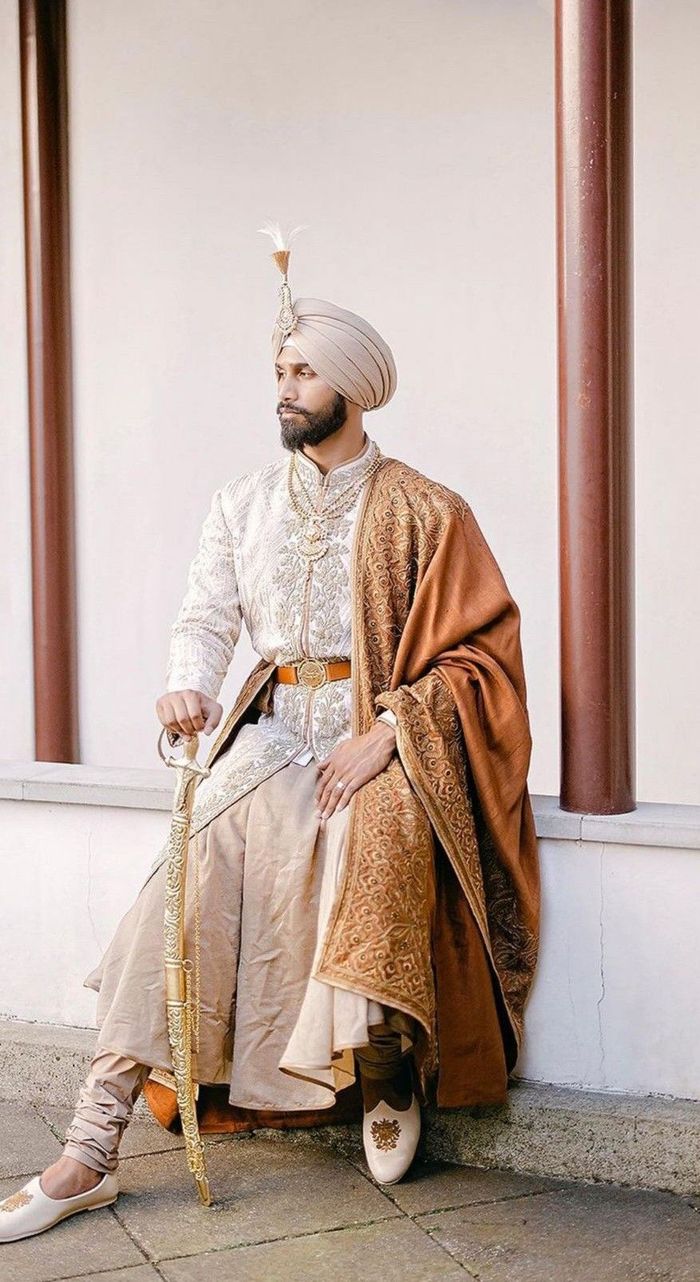 sherwani shawl design