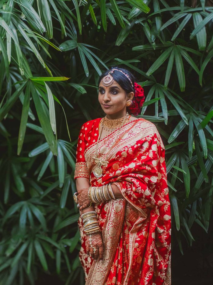 Red Banarasi sarees: Epitome Of Grace And Beauty | Weddingplz | Indian  bridal outfits, Asian bridal dresses, Indian bridal fashion