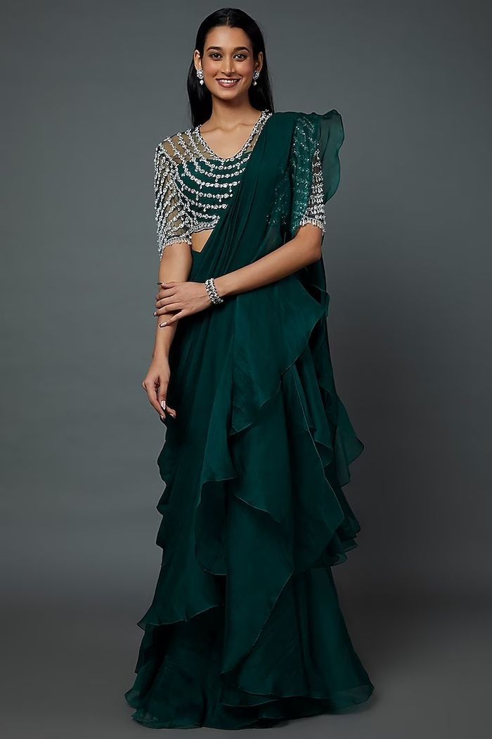 Cocktail saree sales gown