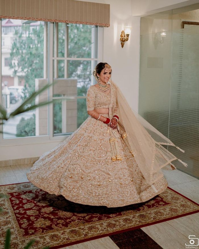 green emerald velvet dress Bridal Lehenga Set  Ivory Regal  Tamanna Punjabi Kapoor