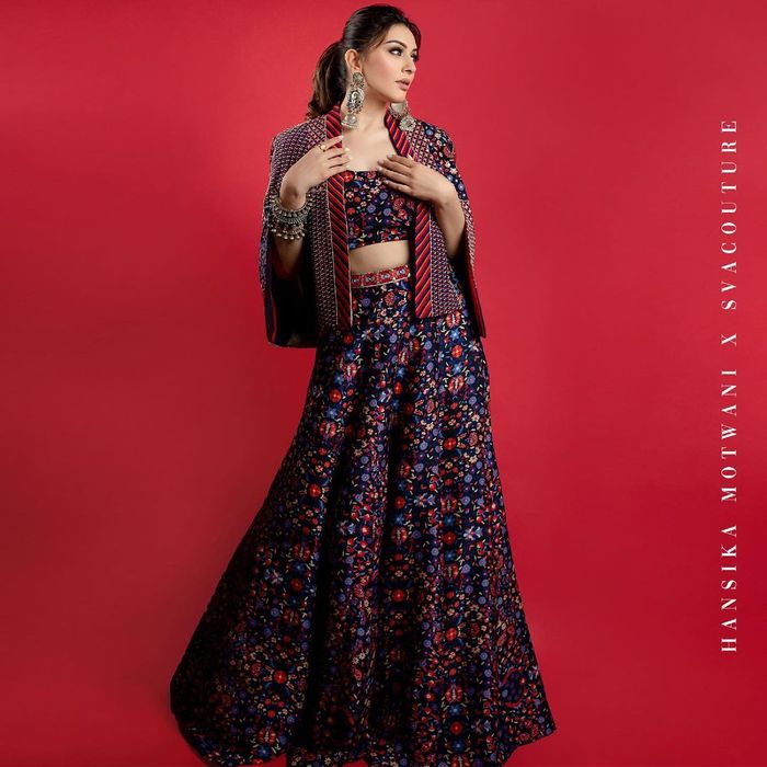Beautiful Lehenga with asymmetric layered and blouse with jacket. | Spring  outfits casual, Lehnga designs, Simple lehenga