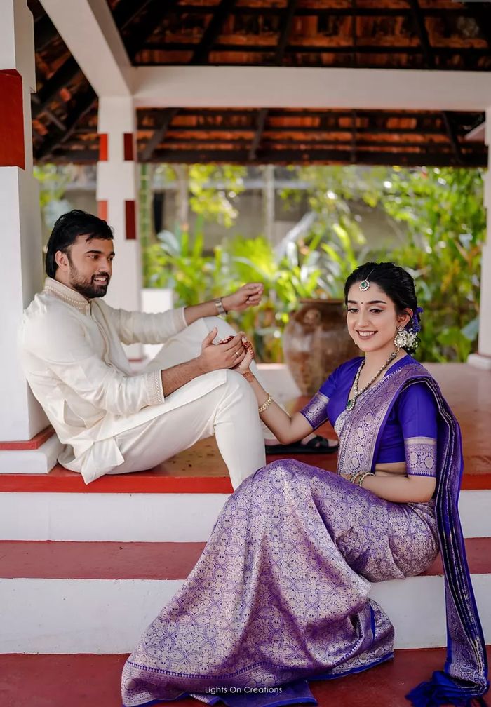 kerala engagement dress Peach Crop Top Rental Kerala main image 1