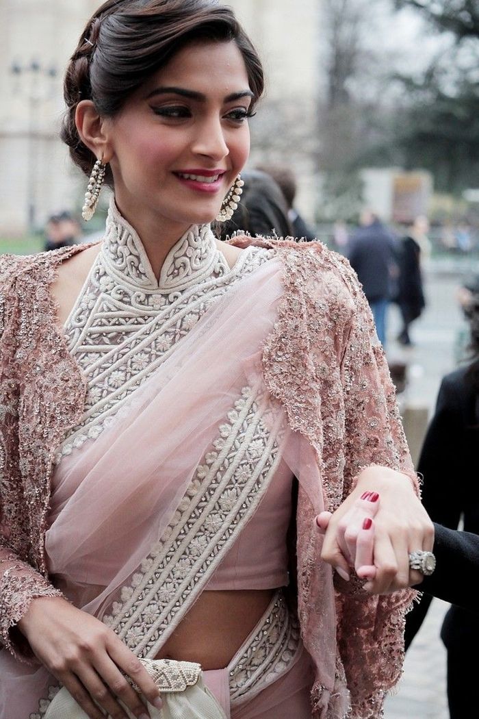 Beautiful saree with long jacket | Designer party wear dresses, Long blouse  designs, Unique dresses