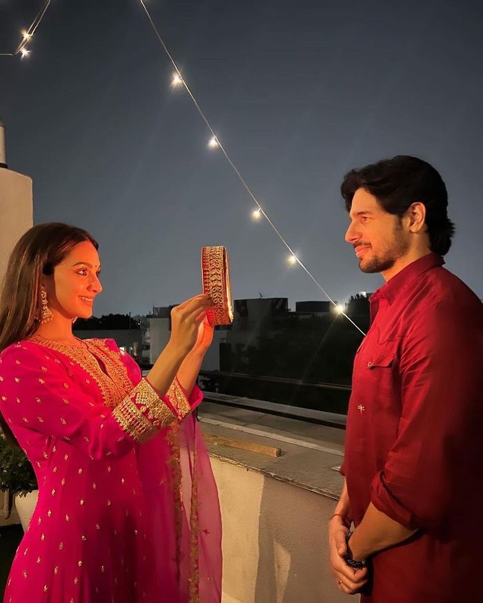 This couple's first Karwa Chauth looks completely adorable! | India Forums