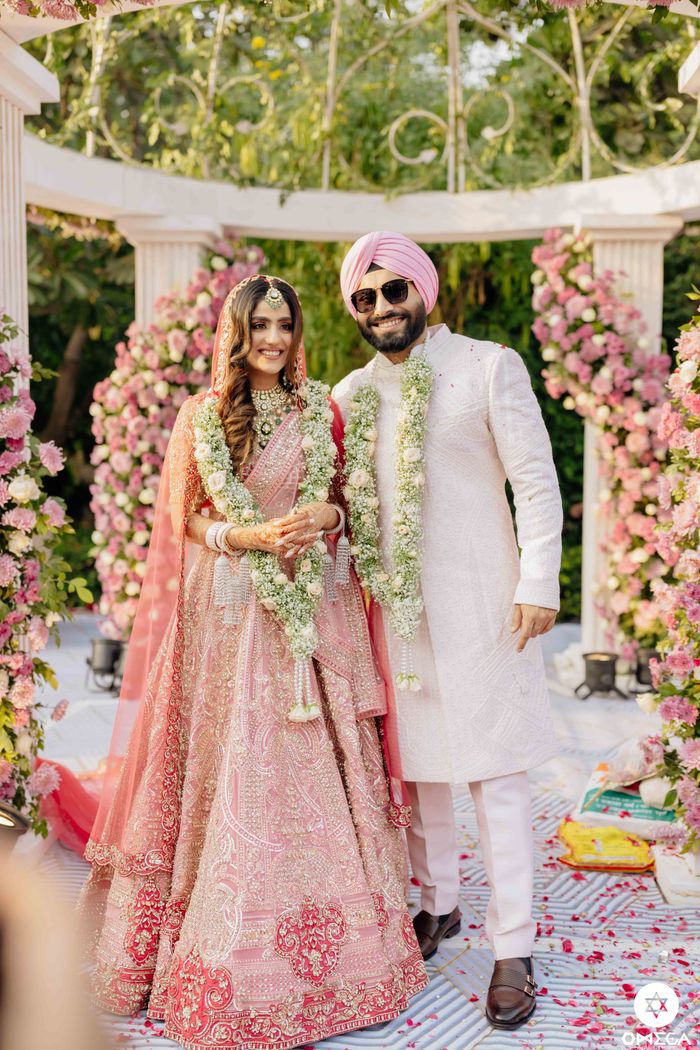 rose gold indian wedding dress Mirror Work Lehenga Set – Rose Pink Ombré Navyaa – Nitika Gujral