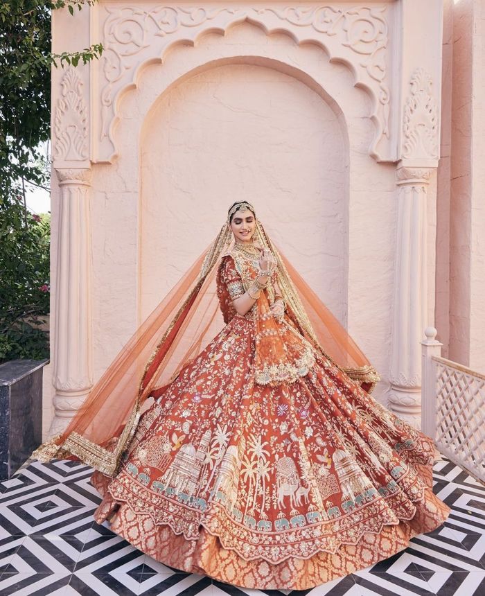 Orange Bridal Outfits: 35+ Gorgeous Ones We Spotted! | WedMeGood