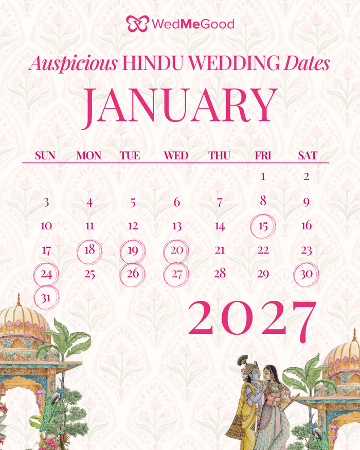 Best Hindu Wedding Dates In 2027: Auspicious Marriage Dates For Your Big  Day | WedMeGood