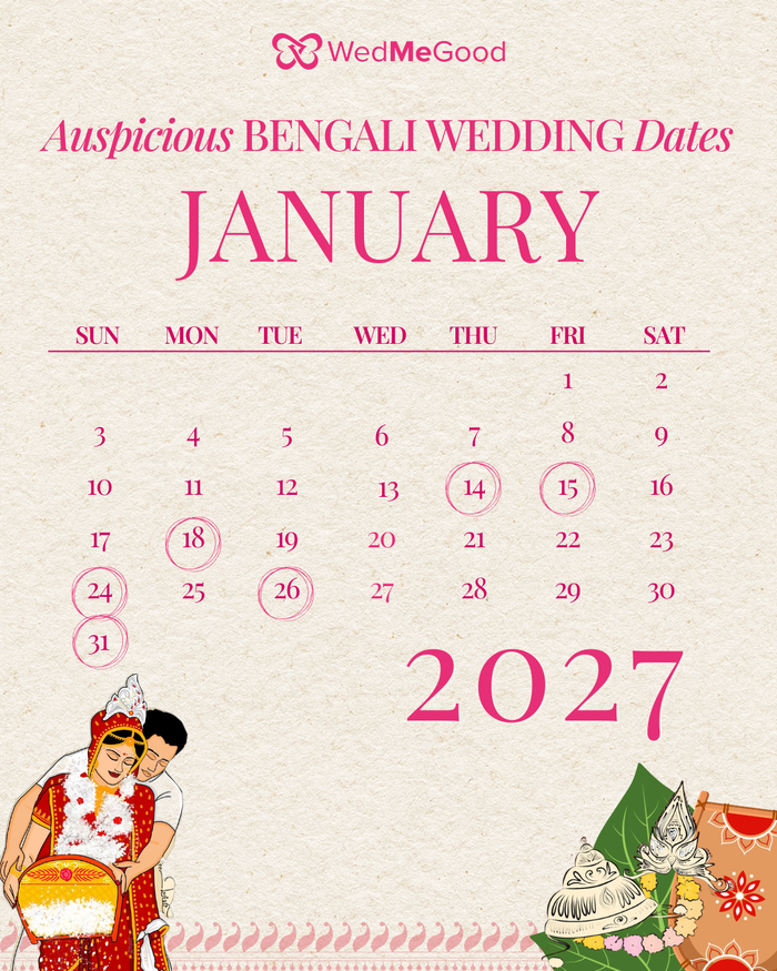 Bengali Panjika Marriage Dates 2027: Bengali Wedding Dates That You Need To  Save!  Full Year Calendar 2027  All Months January to December,  2027 CalendarCalendar 2027 English, full 2027 calendar of all months  together and month wise separately. , Months covered in ...