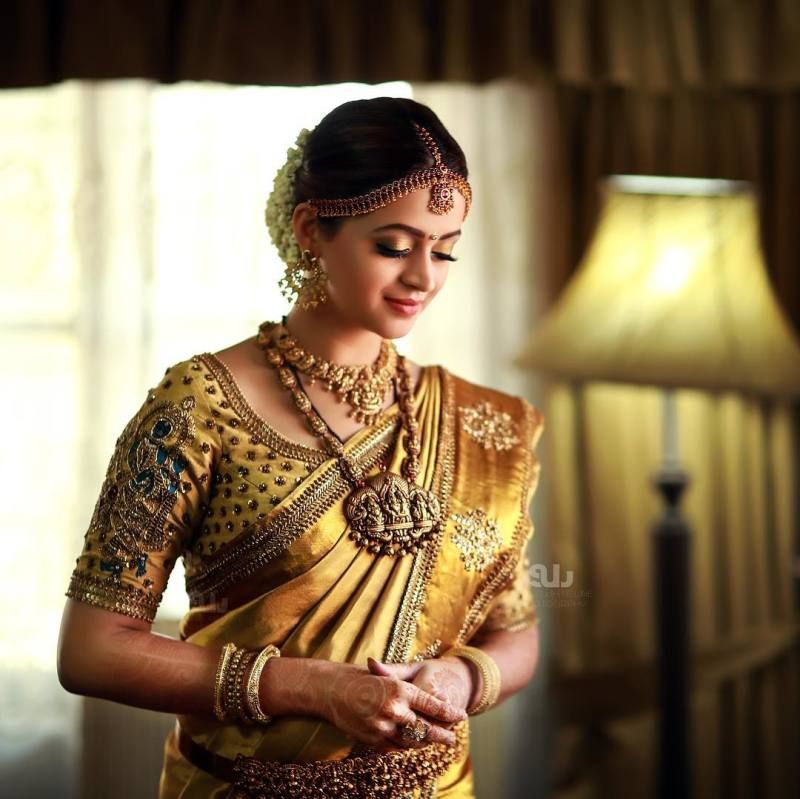30 Best Bridal Pattu Sarees We Ve Spotted On Real Brides Wedmegood Image Via Bhavana S Wedding