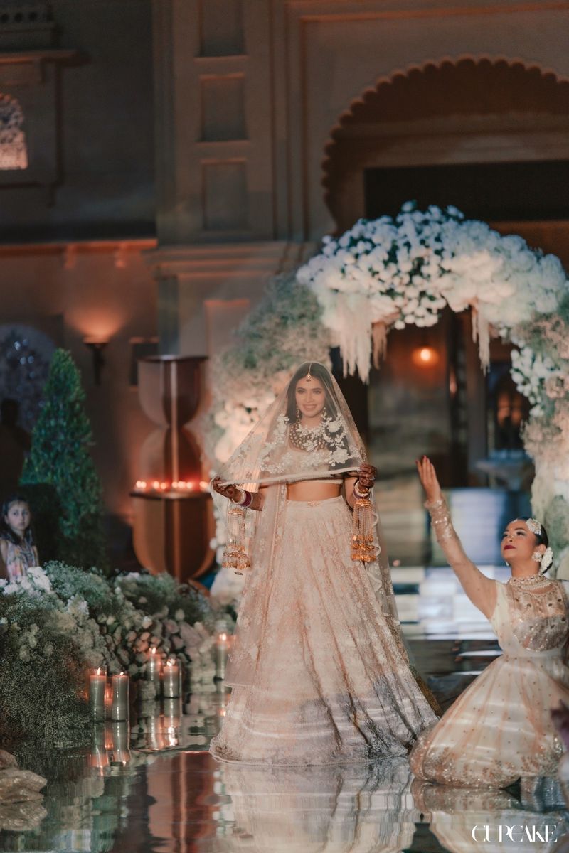 Performers leading the way ahead of the bridal entry