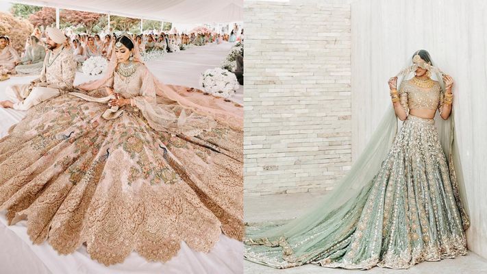 Buy Wedding Trail Dupatta. Bridal Pink Long Veil. Online in India - Etsy