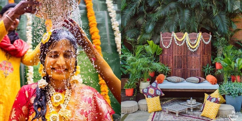 Sreemukhi | Maa Avinash pellikoduku ayene! 🥰🧿 PC @jabardasth_ajay Outfit  @kowshiki_couture 🤩 #sreemukhi #mukkuavinash #wedding #mehendi | Instagram