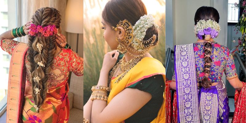 Marathi Bridal Hairstyles for Maharashtrian Brides  K4 Fashion