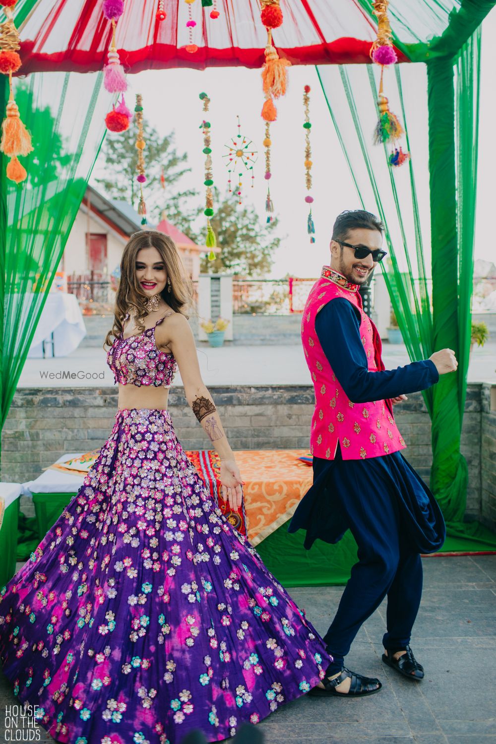 Photo of Couple dancing on mehendi shot