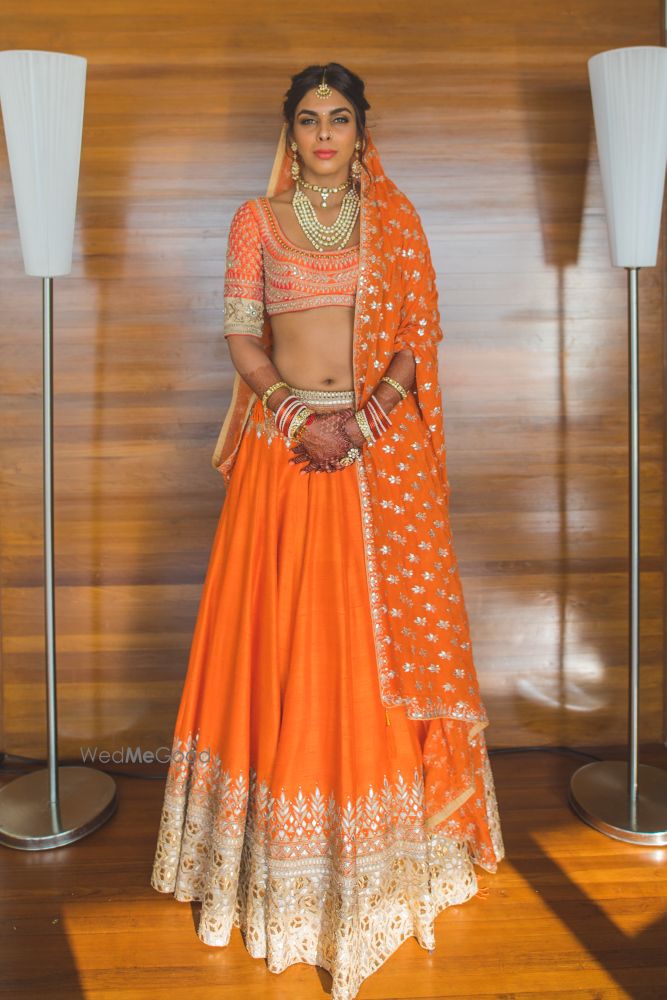 Orange Bridal Lehenga Photo Orange lehenga