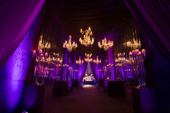 Photo of purple and gold decor