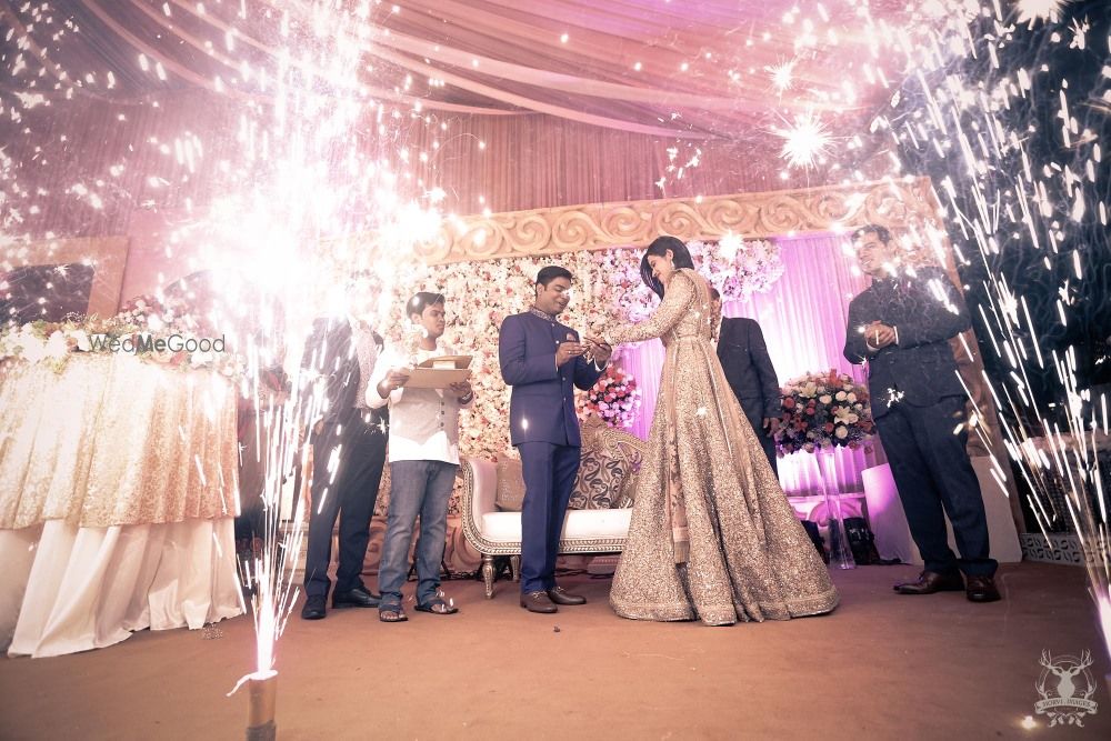 Photo of Sparklers in Engagement photo