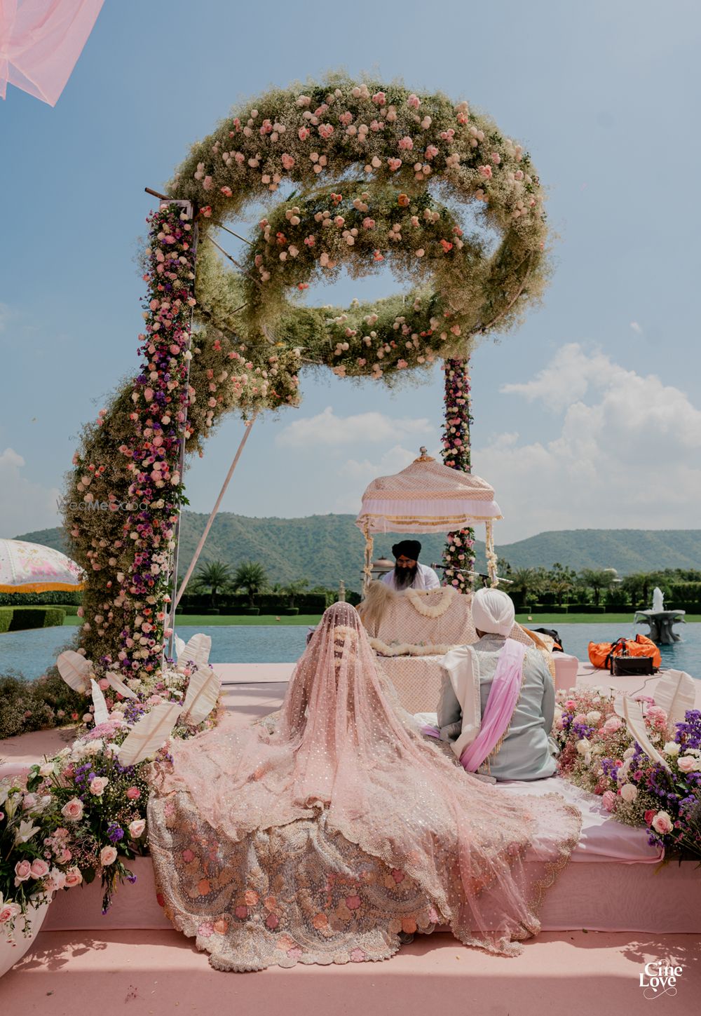 Photo of wedding day couple portrait